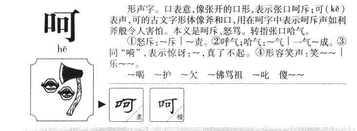 呵字字源字形
