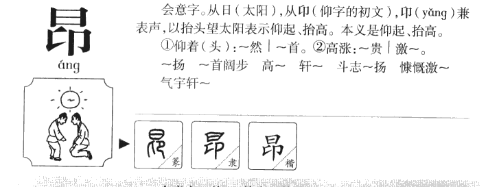 昂字字源字形