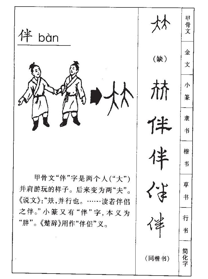 伴字字源字形