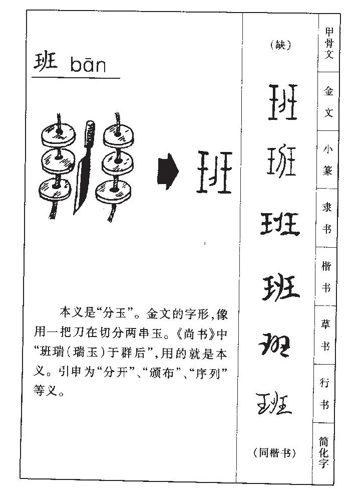 班字字源字形