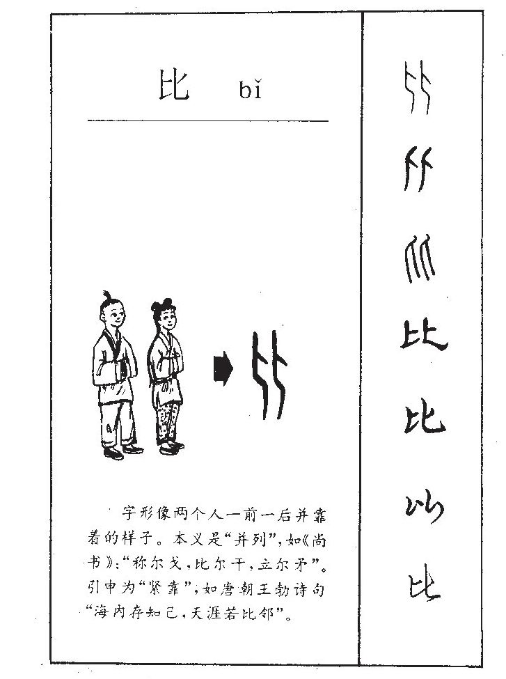 比字字源字形