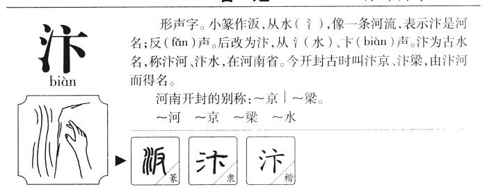 汴字字源字形
