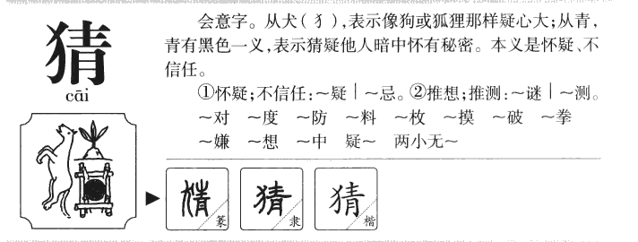 猜字字源字形