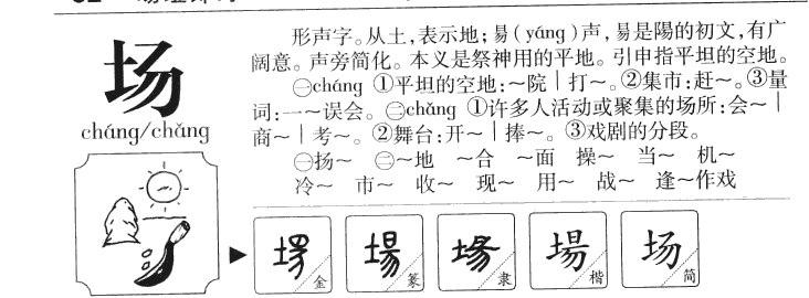 场字字源字形