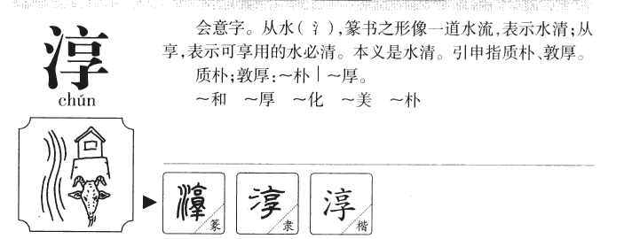 淳字字源字形