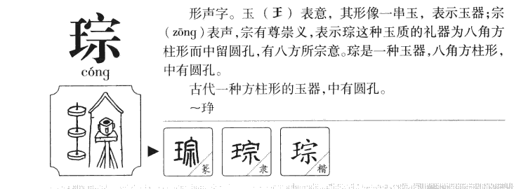 琮字字源字形