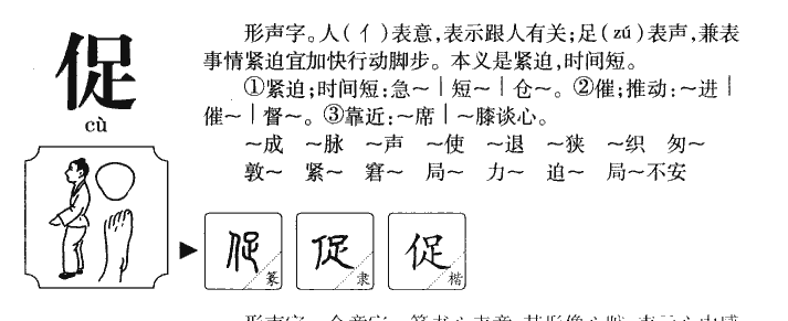 促字字源字形