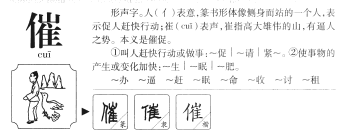 催字字源字形