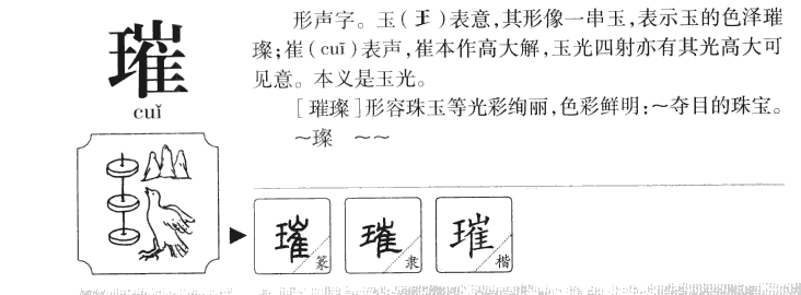 璀字字源字形