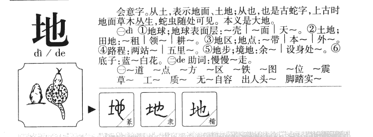 地字字源字形