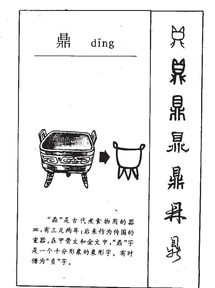 鼎字字源字形