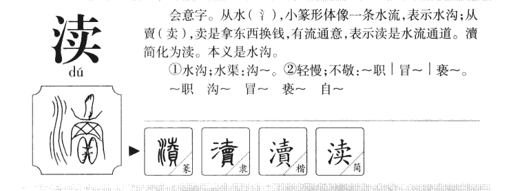 渎字字源字形