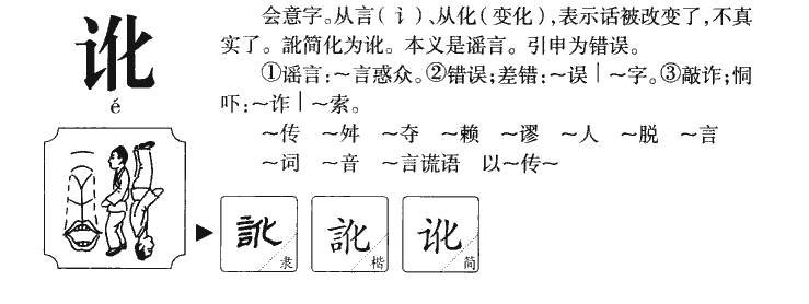 讹字字源字形