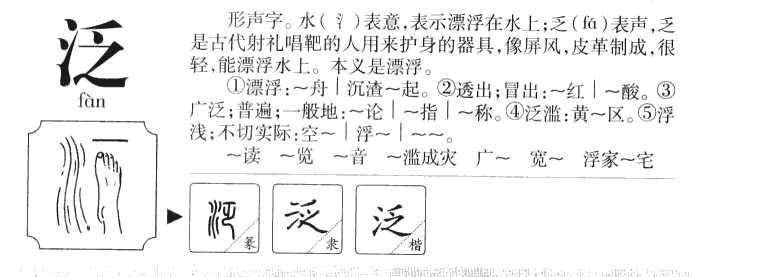 泛字字源字形