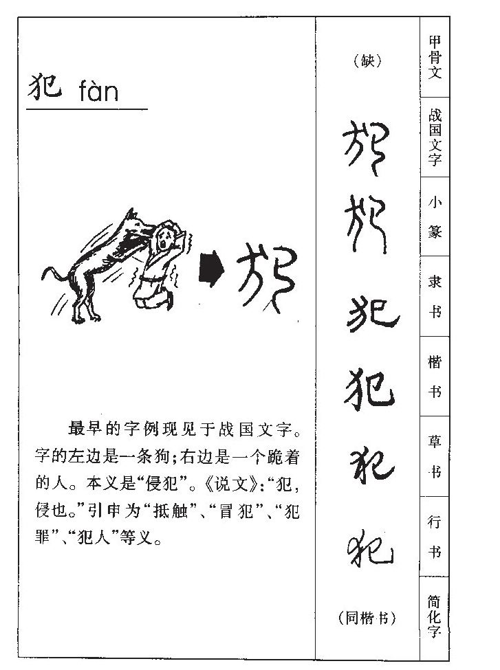 犯字字源字形