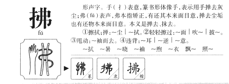 拂字字源字形