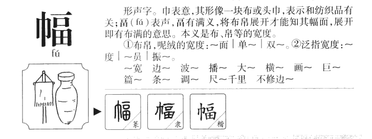 幅字字源字形