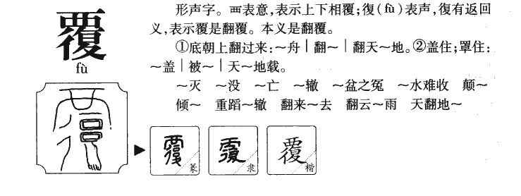 覆字字源字形