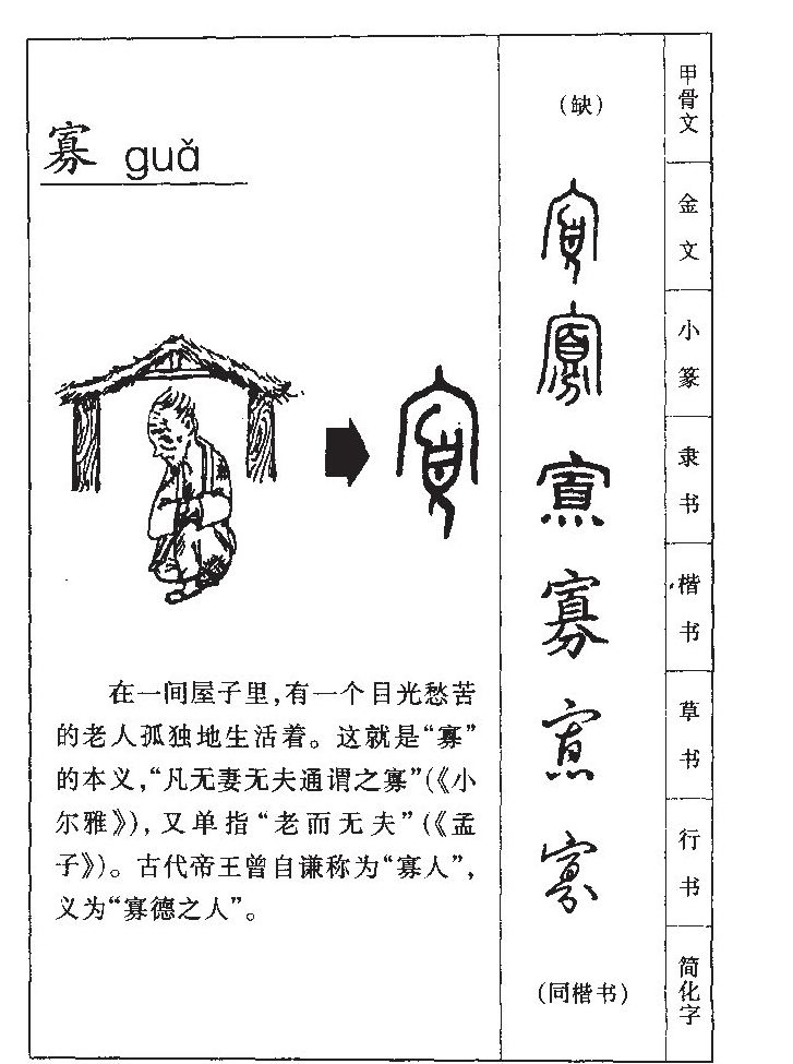 寡字字源字形
