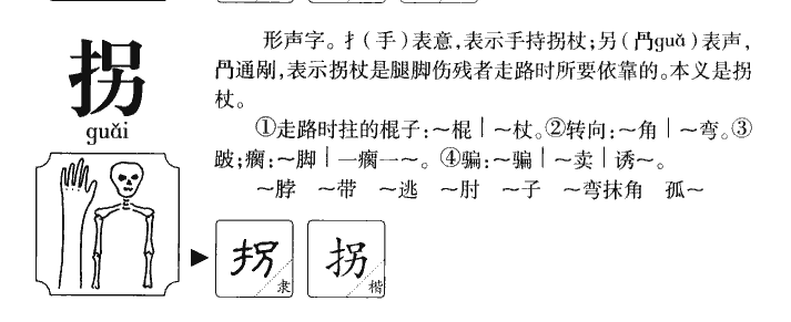 拐字字源字形