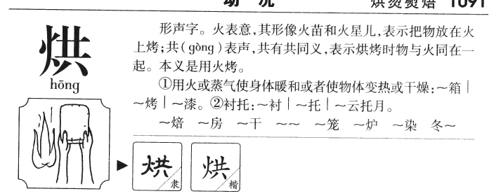 烘字字源字形