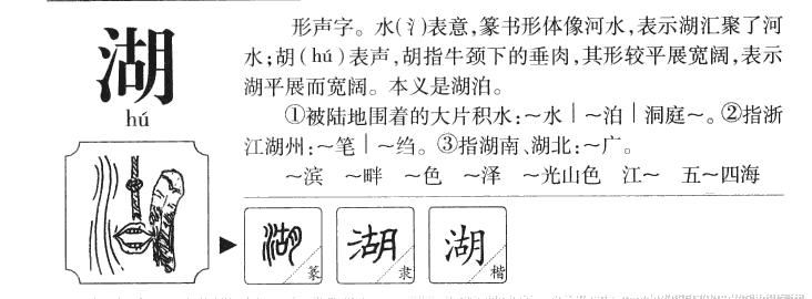 湖字字源字形