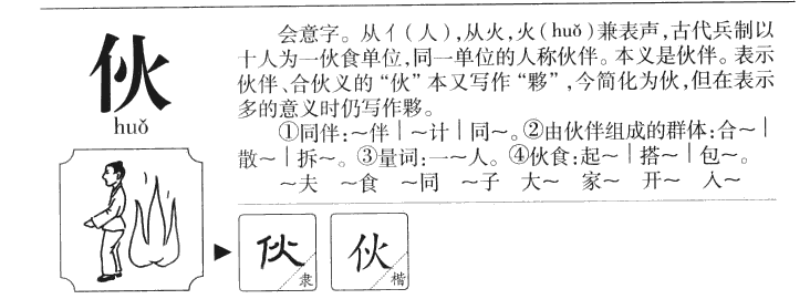 夥字字源字形