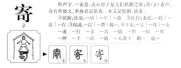 寄字字源字形