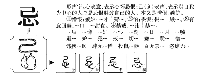 忌字字源字形
