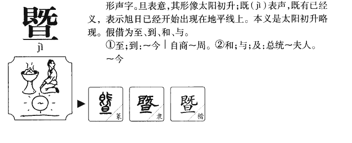 暨字字源字形