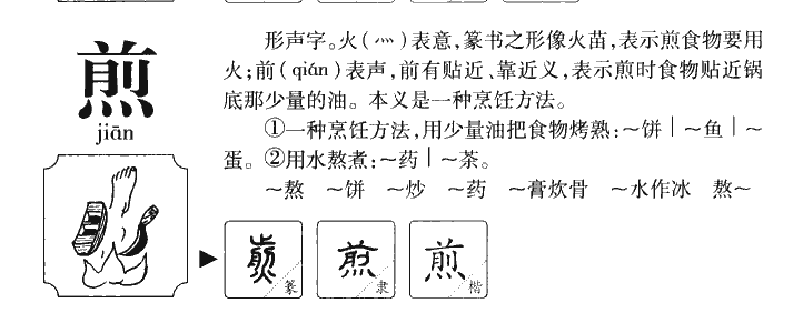 煎字字源字形