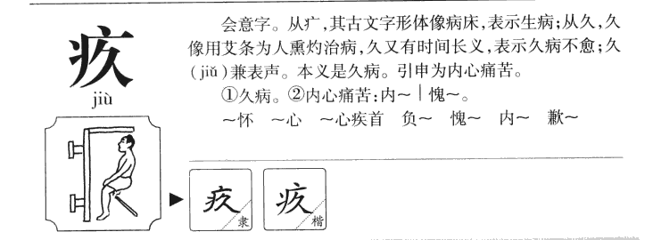 疚字字源字形