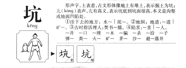 坑字字源字形