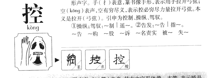 控字字源字形