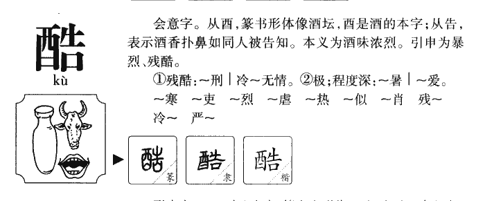酷字字源字形