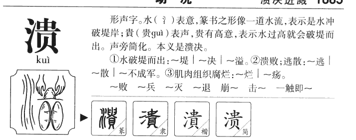 溃字字源字形