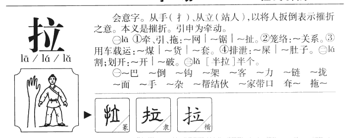 拉字字源字形
