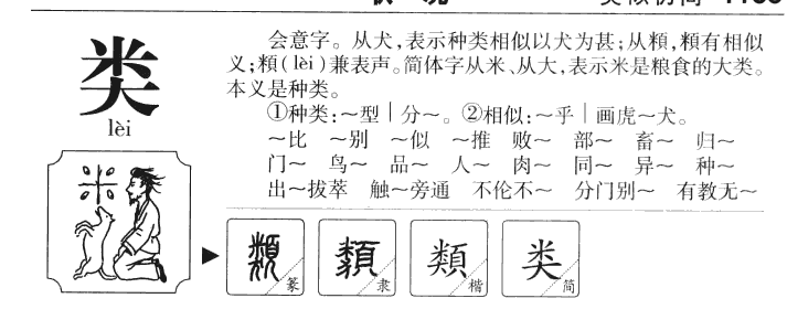 类字字源字形