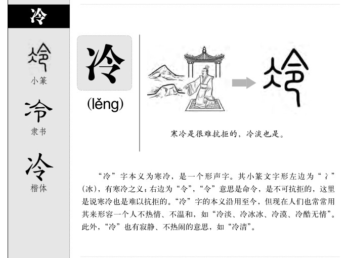 冷字字源字形