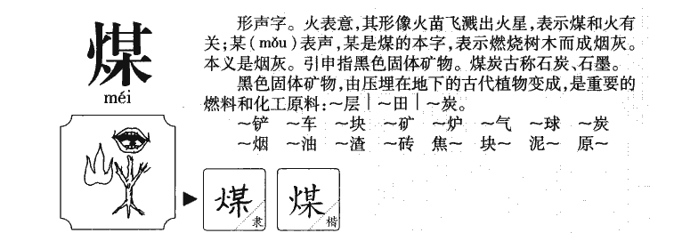 煤字字源字形