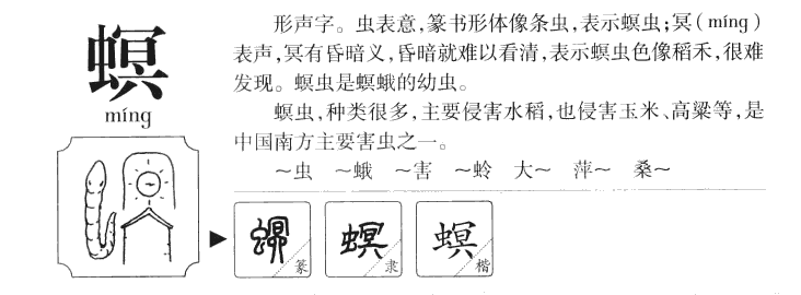 螟字字源字形