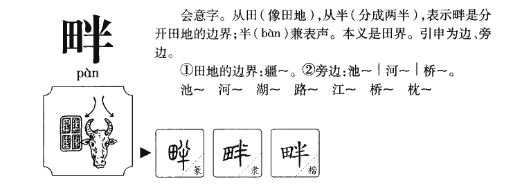 畔字字源字形