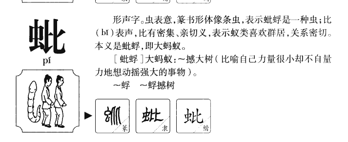 蚍字字源字形