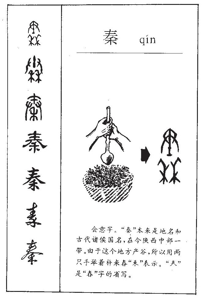 秦字字源字形