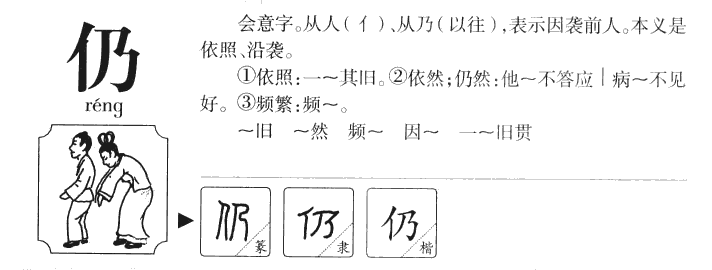 仍字字源字形
