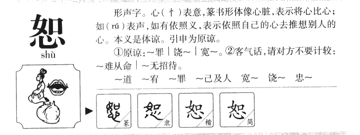 恕字字源字形