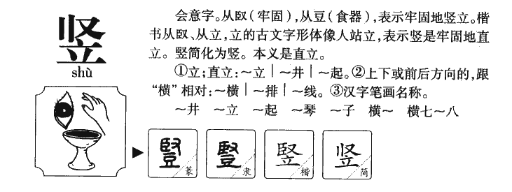 竖字字源字形