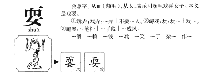 耍字字源字形