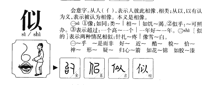 似字字源字形