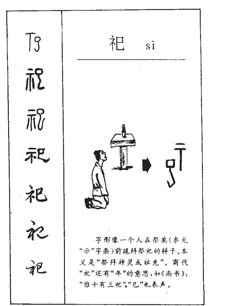祀字字源字形